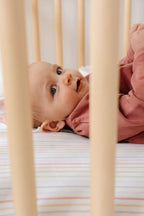 Rainbow Stripe Crib Sheet Crib Sheets La Vie Bien Rainbow Stripe Crib Sheet