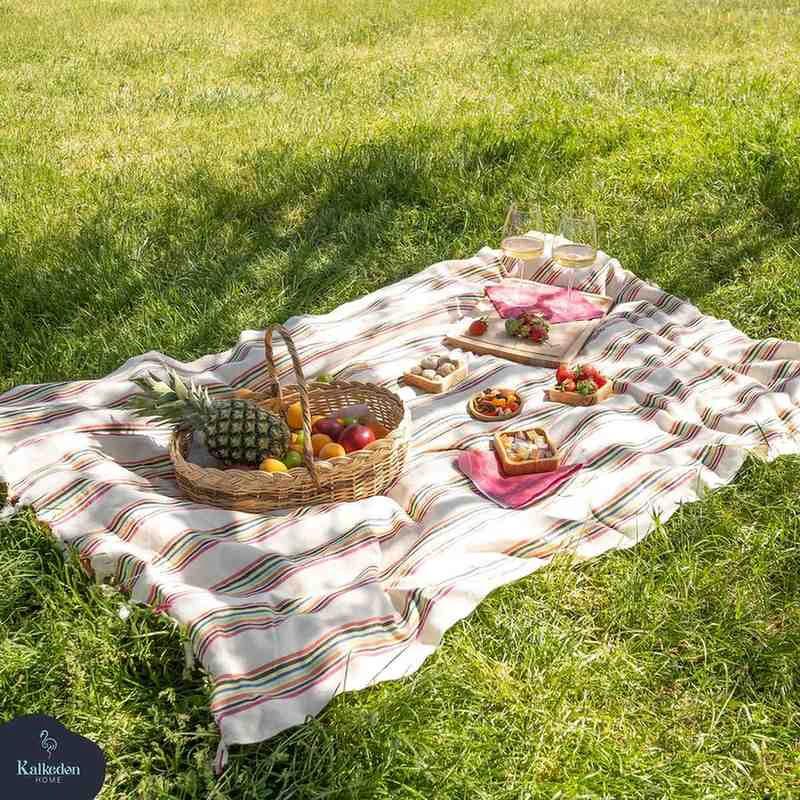 Rainbow Turkish Blanket - 100% Premium Turkish Cotton by Kalkedon Towels