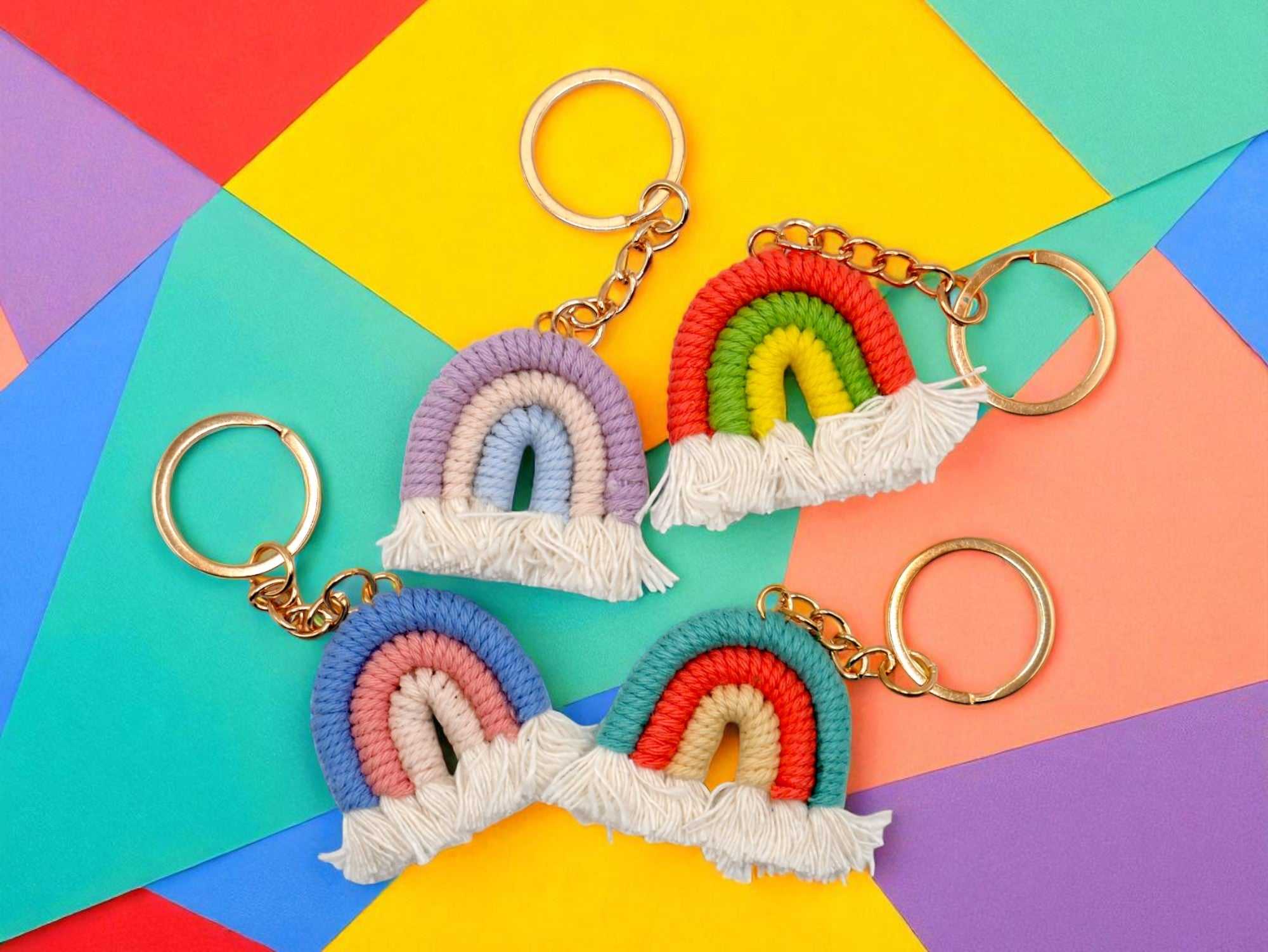 Cutie Pastel Rainbow Keychain and Bag Charm