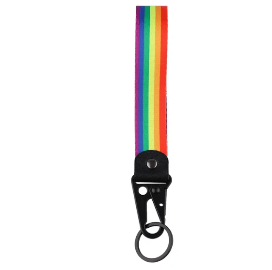 Rainbow Wrist Lanyard Keychain by Bespattered Facade