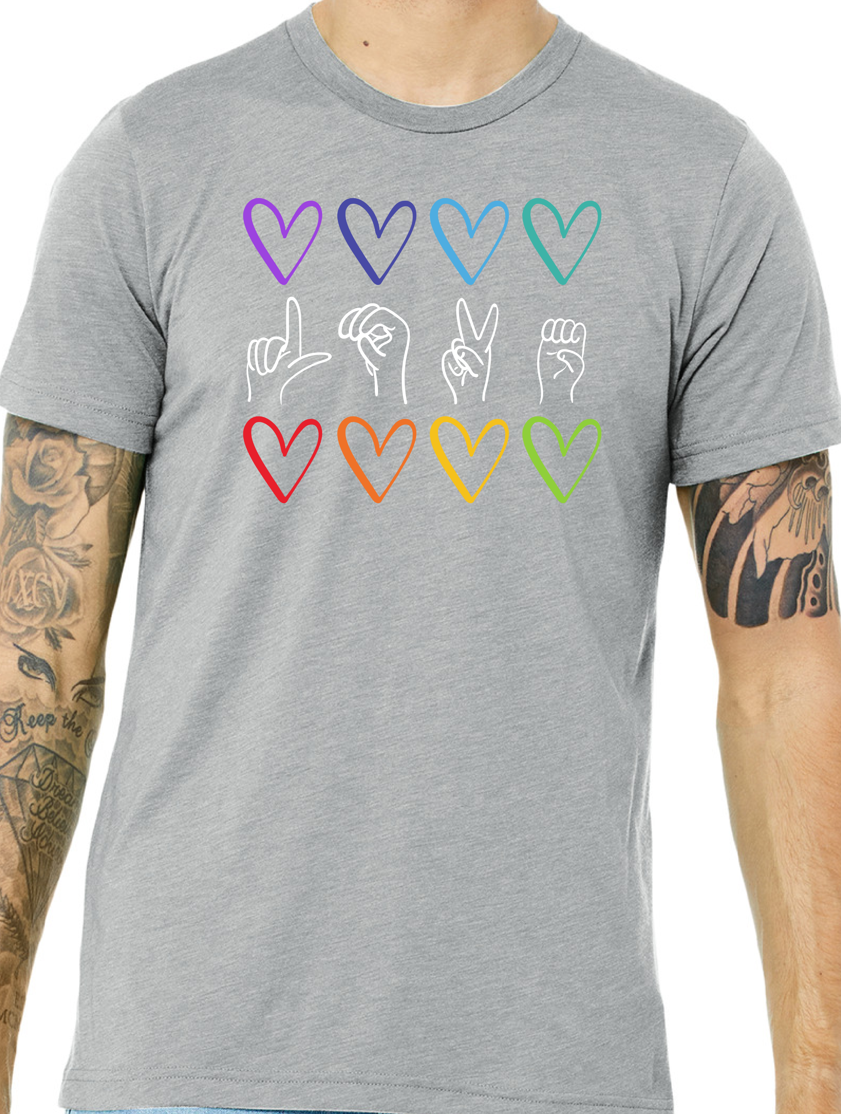 Rainbow Sign Language Love T-Shirt