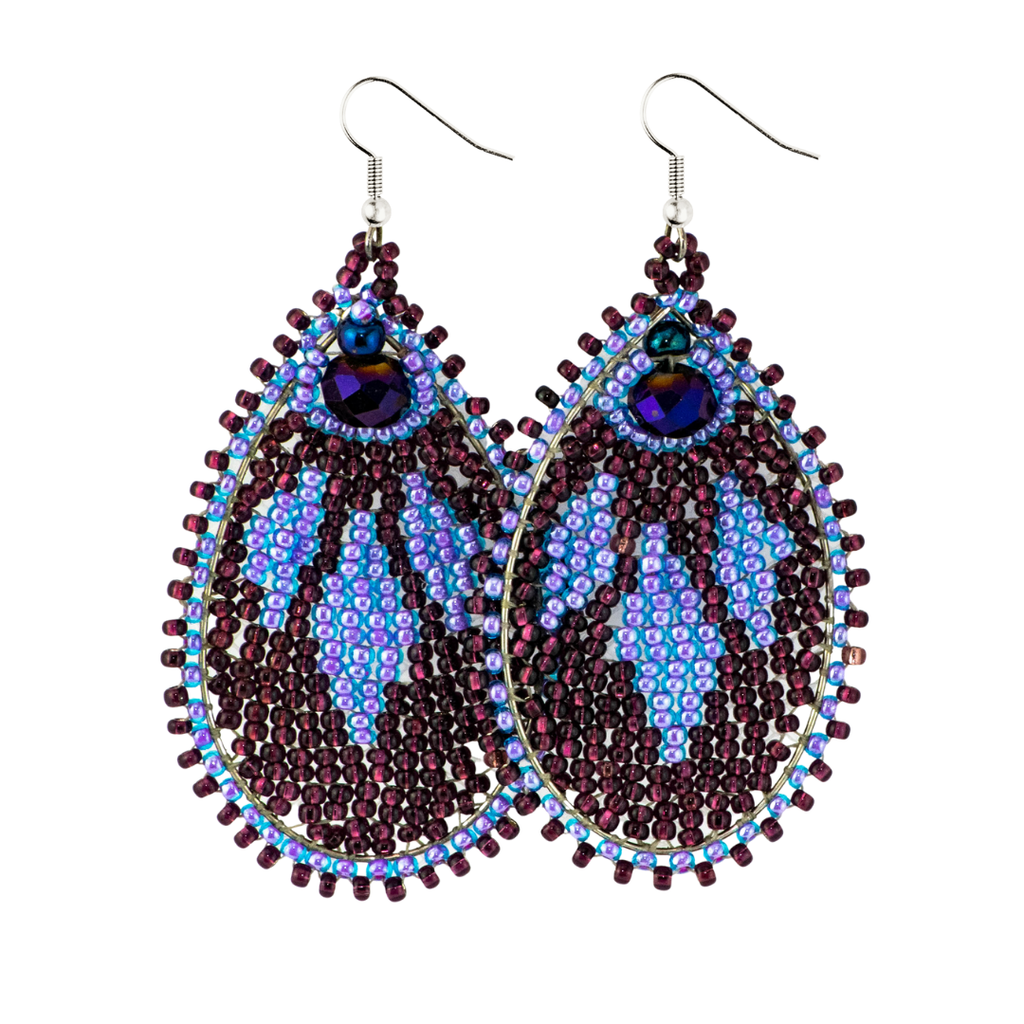 Raindrop Seed Bead Earrings - Guatemala Jewelry La Vie Bien Raindrop Seed Bead Earrings - Guatemala