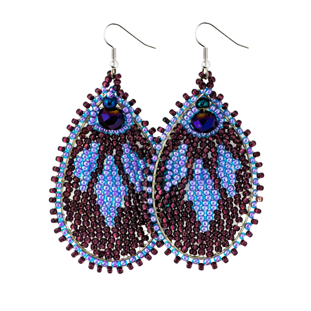 Raindrop Seed Bead Earrings - Guatemala Jewelry La Vie Bien Raindrop Seed Bead Earrings - Guatemala