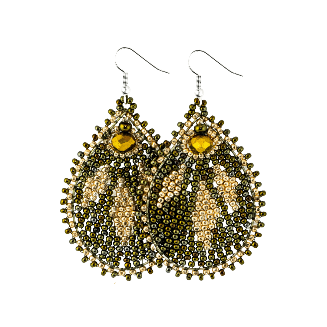 Raindrop Seed Bead Earrings - Guatemala Jewelry La Vie Bien Raindrop Seed Bead Earrings - Guatemala