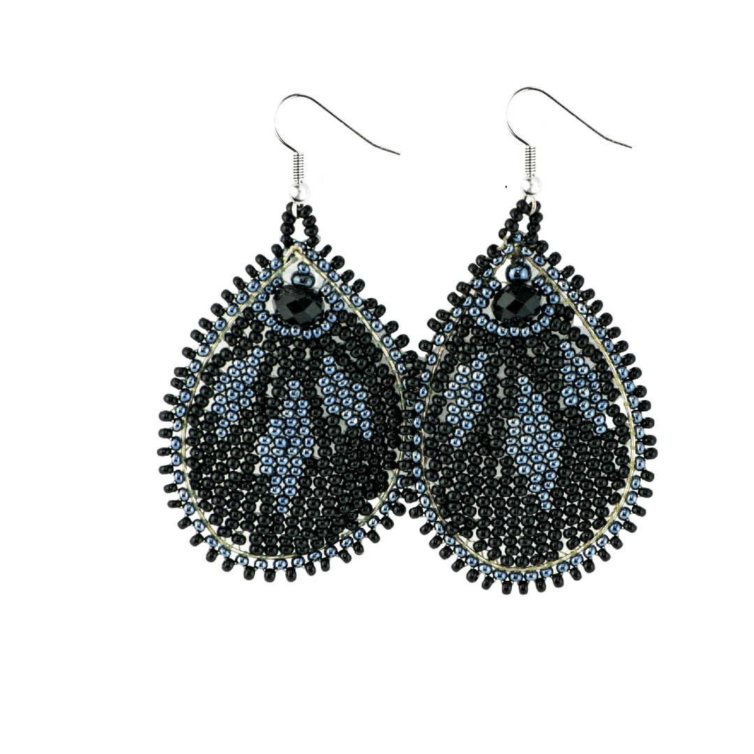 Raindrop Seed Bead Earrings - Guatemala Jewelry La Vie Bien Raindrop Seed Bead Earrings - Guatemala