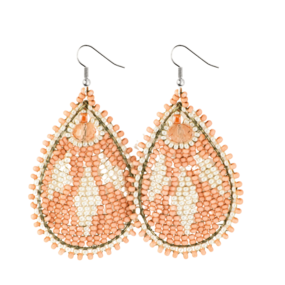 Raindrop Seed Bead Earrings - Guatemala Jewelry La Vie Bien Raindrop Seed Bead Earrings - Guatemala
