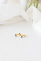 Raindrop Stud in Blue by Rose & Clay