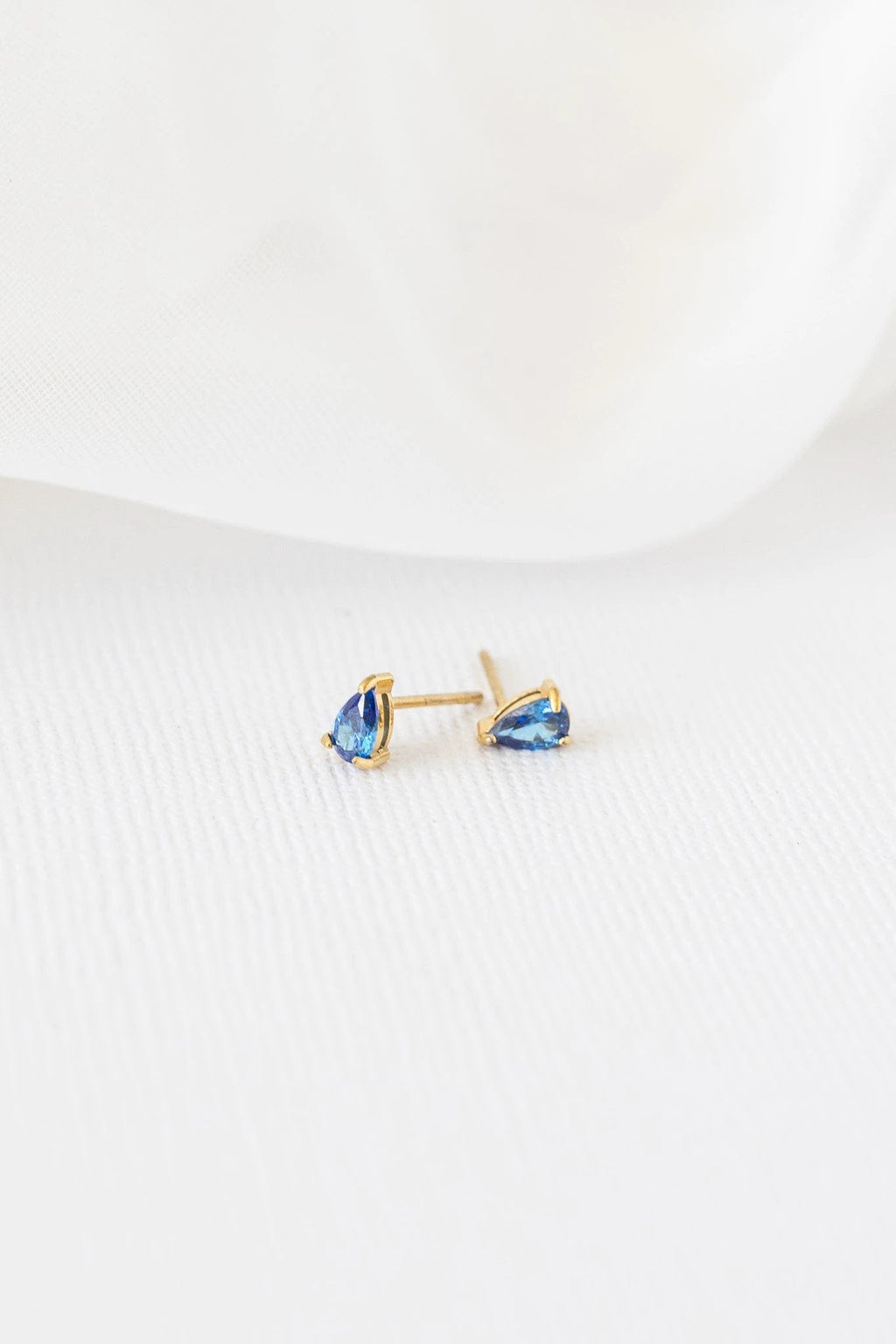 Raindrop Stud in Blue by Rose & Clay