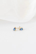 Raindrop Stud in Blue by Rose & Clay