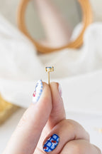 Raindrop Stud in Blue by Rose & Clay
