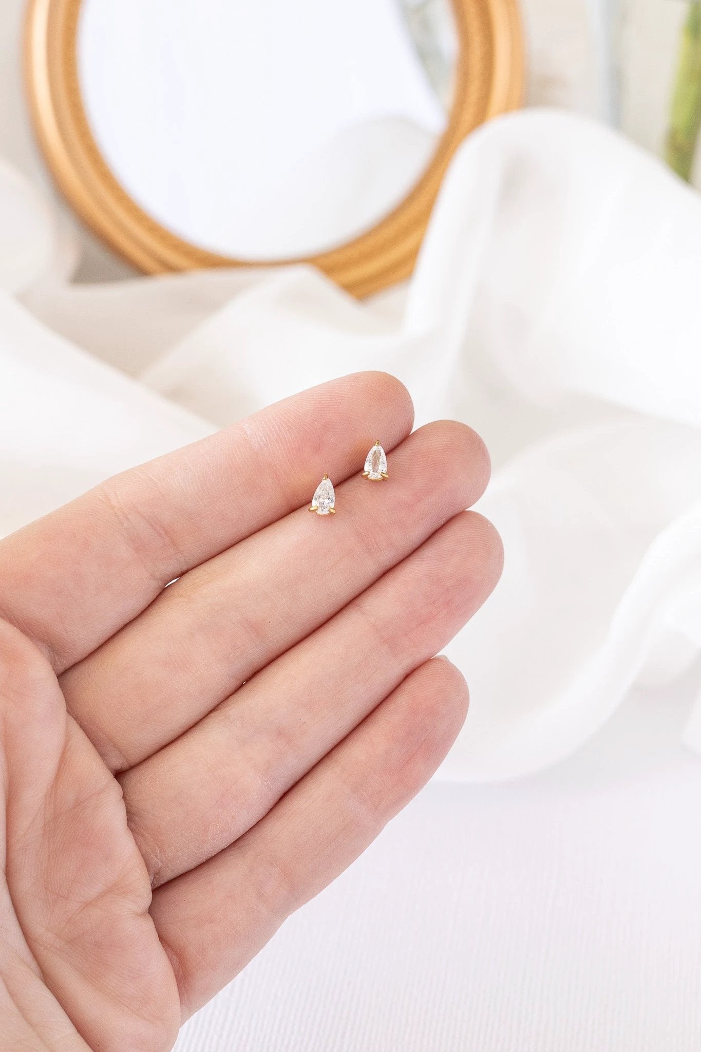 Raindrop Stud by Rose & Clay