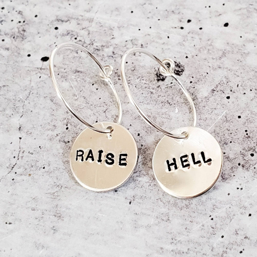 RAISE HELL Hoop Earrings Earrings La Vie Bien RAISE HELL Hoop Earrings