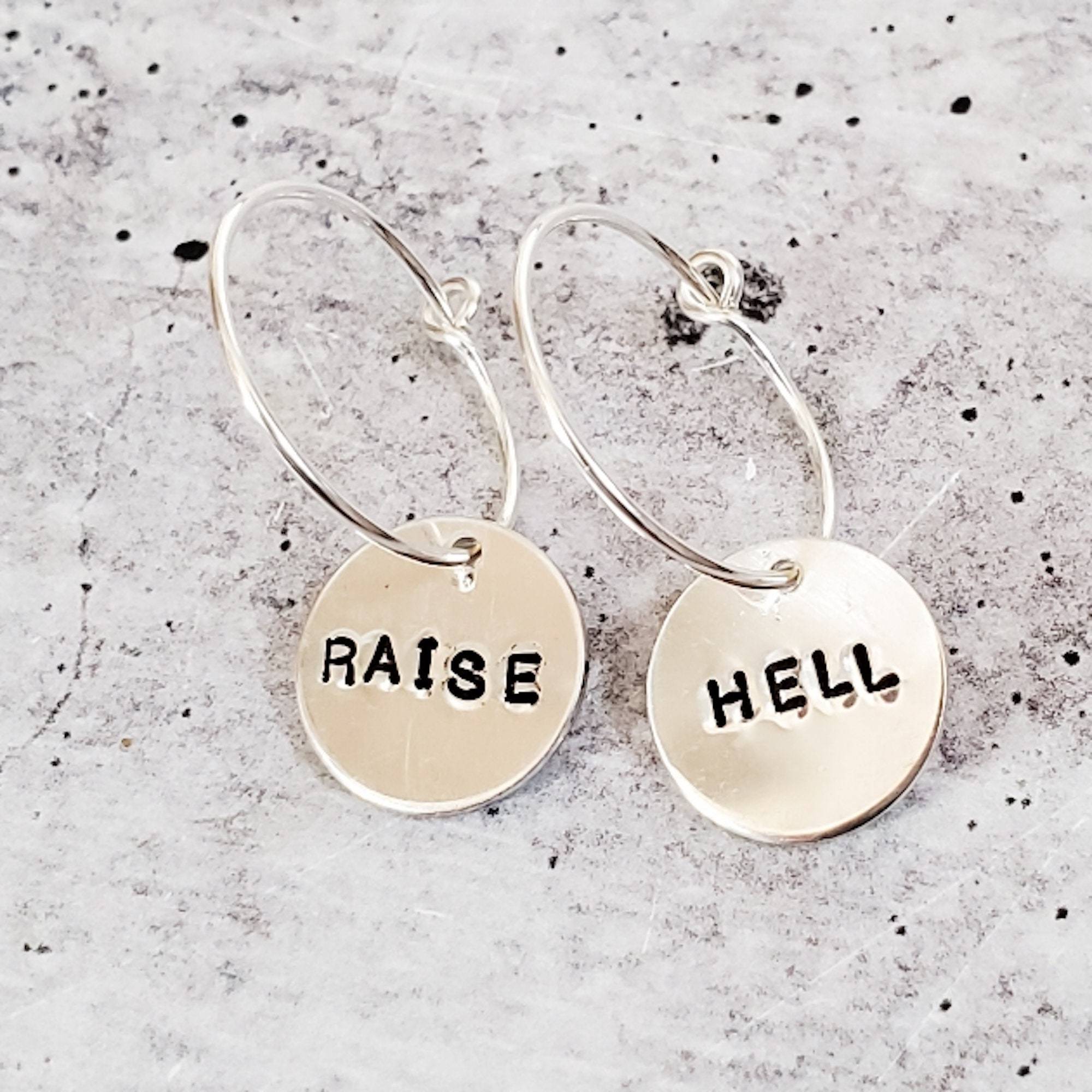 RAISE HELL Hoop Earrings Earrings La Vie Bien RAISE HELL Hoop Earrings