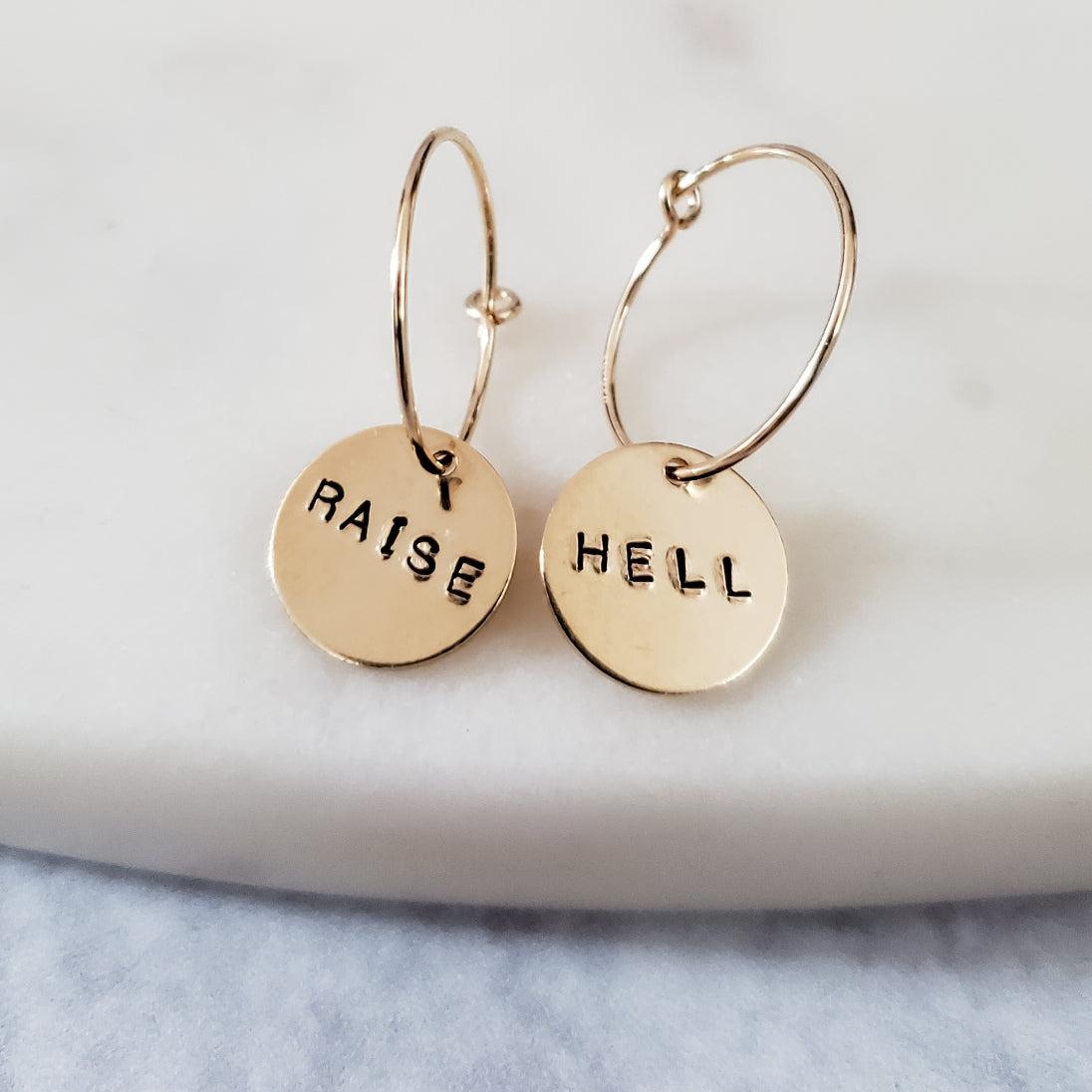 RAISE HELL Hoop Earrings Earrings La Vie Bien RAISE HELL Hoop Earrings