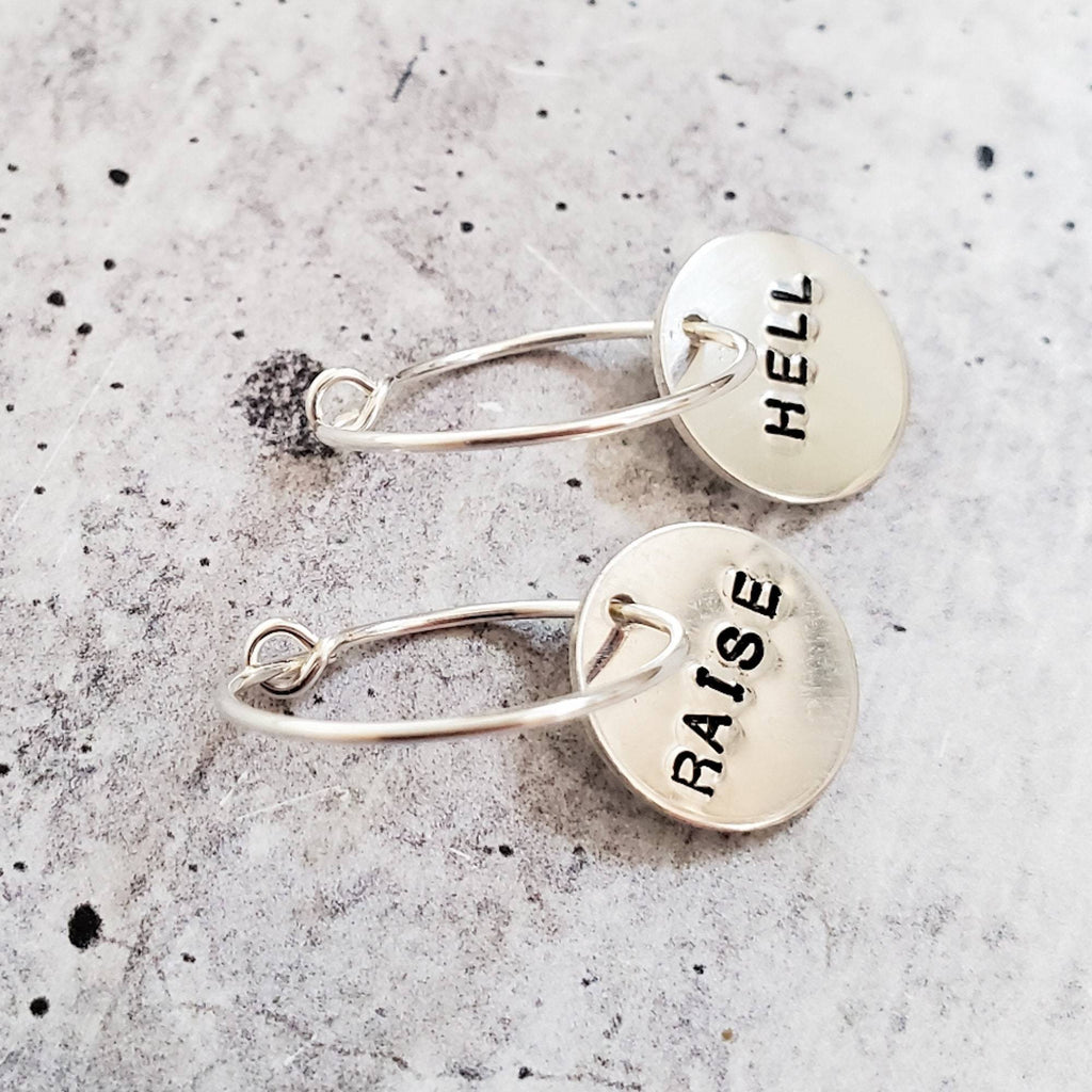 RAISE HELL Hoop Earrings Earrings La Vie Bien RAISE HELL Hoop Earrings