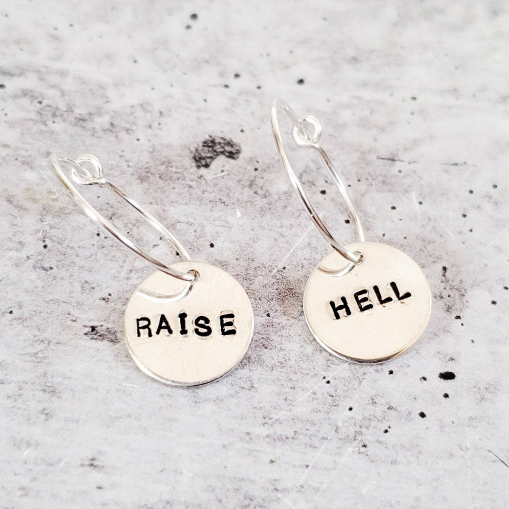 RAISE HELL Hoop Earrings Earrings La Vie Bien RAISE HELL Hoop Earrings