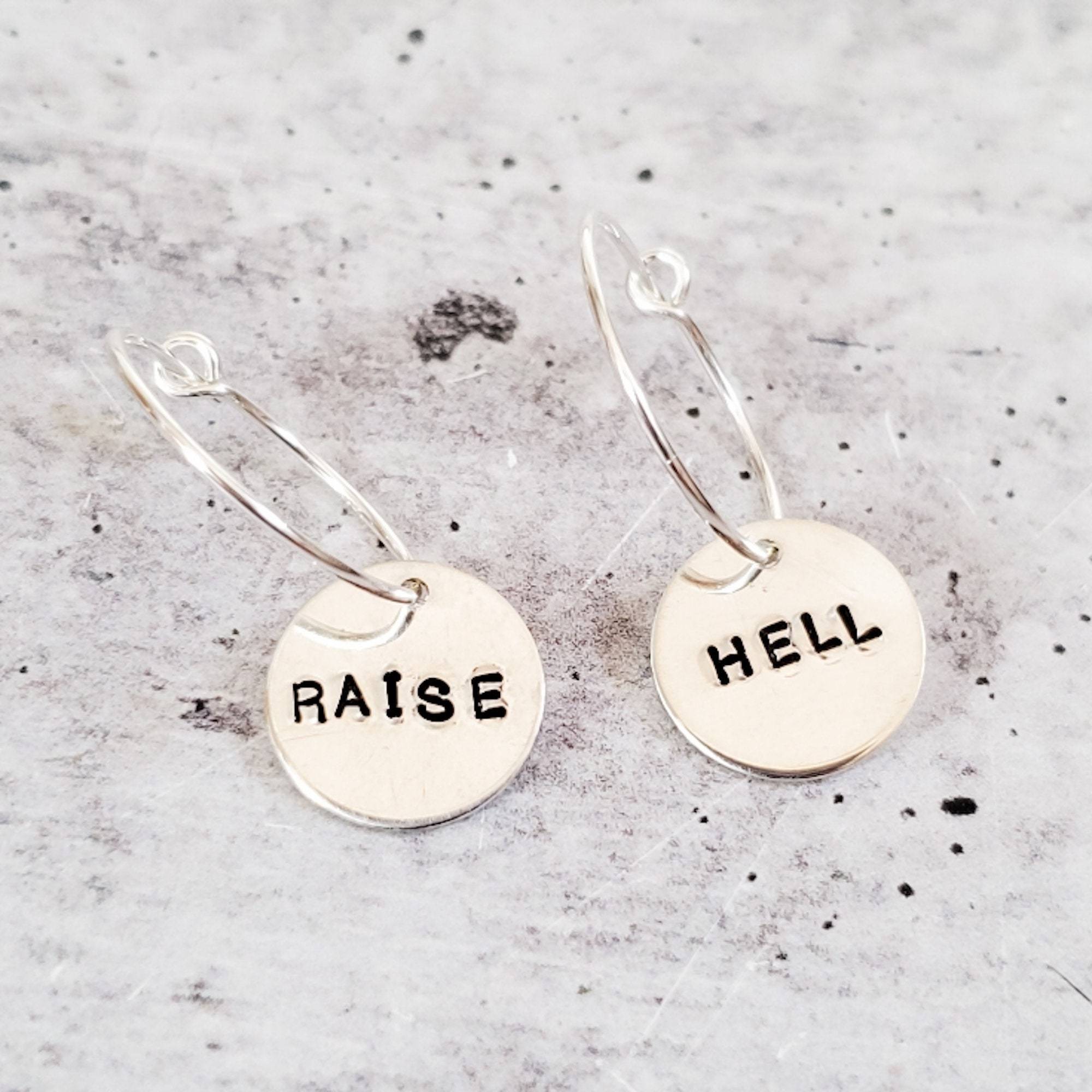 RAISE HELL Hoop Earrings Earrings La Vie Bien RAISE HELL Hoop Earrings