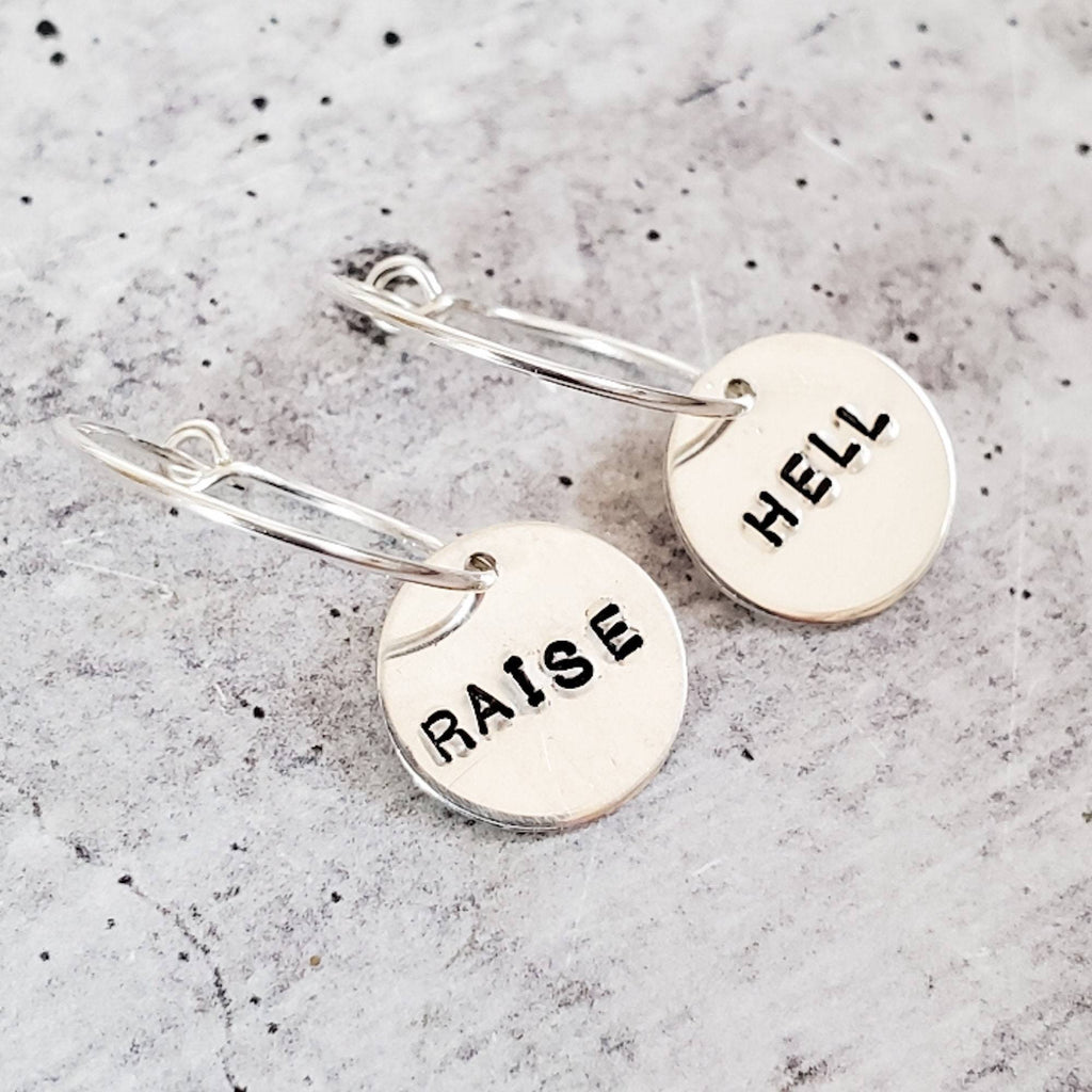 RAISE HELL Hoop Earrings Earrings La Vie Bien RAISE HELL Hoop Earrings
