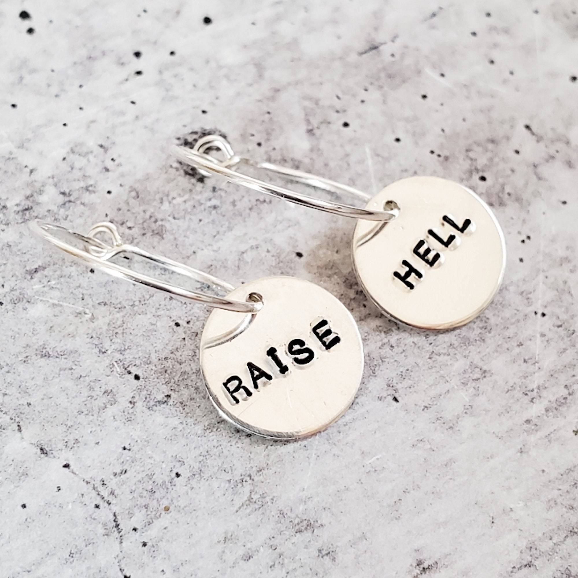 RAISE HELL Hoop Earrings Earrings La Vie Bien RAISE HELL Hoop Earrings