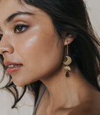 Rajani Moon Phase Drop Earrings HME stock line La Vie Bien Rajani Moon Phase Drop Earrings