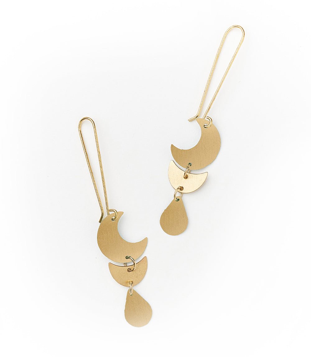 Rajani Moon Phase Drop Earrings HME stock line La Vie Bien Rajani Moon Phase Drop Earrings