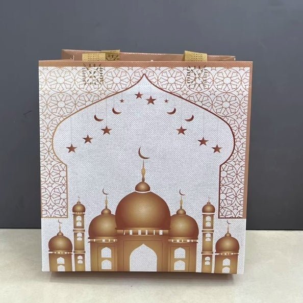 Ramadan Eid Mubarak Handheld Gift Bag Set | Islamic Printed Non-Woven Tote Bags (MAC389) La Vie Bien Ramadan Eid Mubarak Handheld Gift Bag Set | Islamic Printed Non-Woven Tote Bags (MAC389)