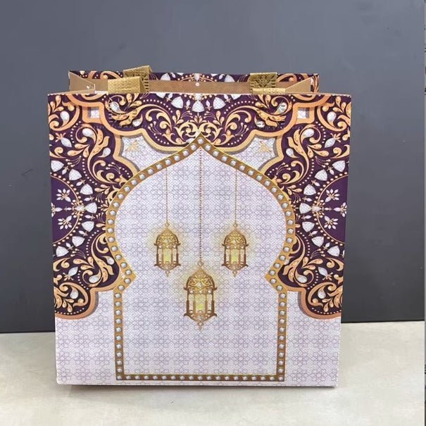 Ramadan Eid Mubarak Handheld Gift Bag Set | Islamic Printed Non-Woven Tote Bags (MAC389) La Vie Bien Ramadan Eid Mubarak Handheld Gift Bag Set | Islamic Printed Non-Woven Tote Bags (MAC389)