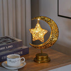 Ramadan Iron Star & Crescent Lamp Festive Candle Holder Decor (MAC399) La Vie Bien Ramadan Iron Star & Crescent Lamp Festive Candle Holder Decor (MAC399)