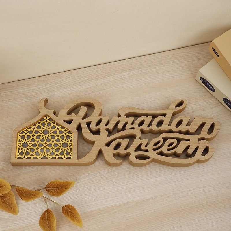 Ramadan Mubarak LED Moon Decor Crescent Craft Ornament (MAC393) La Vie Bien Ramadan Mubarak LED Moon Decor Crescent Craft Ornament (MAC393)