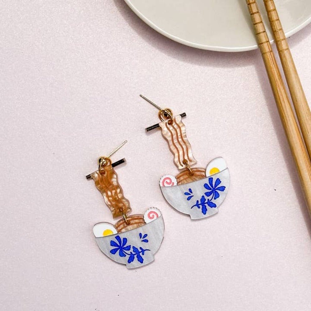 Ramen Acrylic Earrings Earrings and Accessories La Vie Bien Ramen Acrylic Earrings