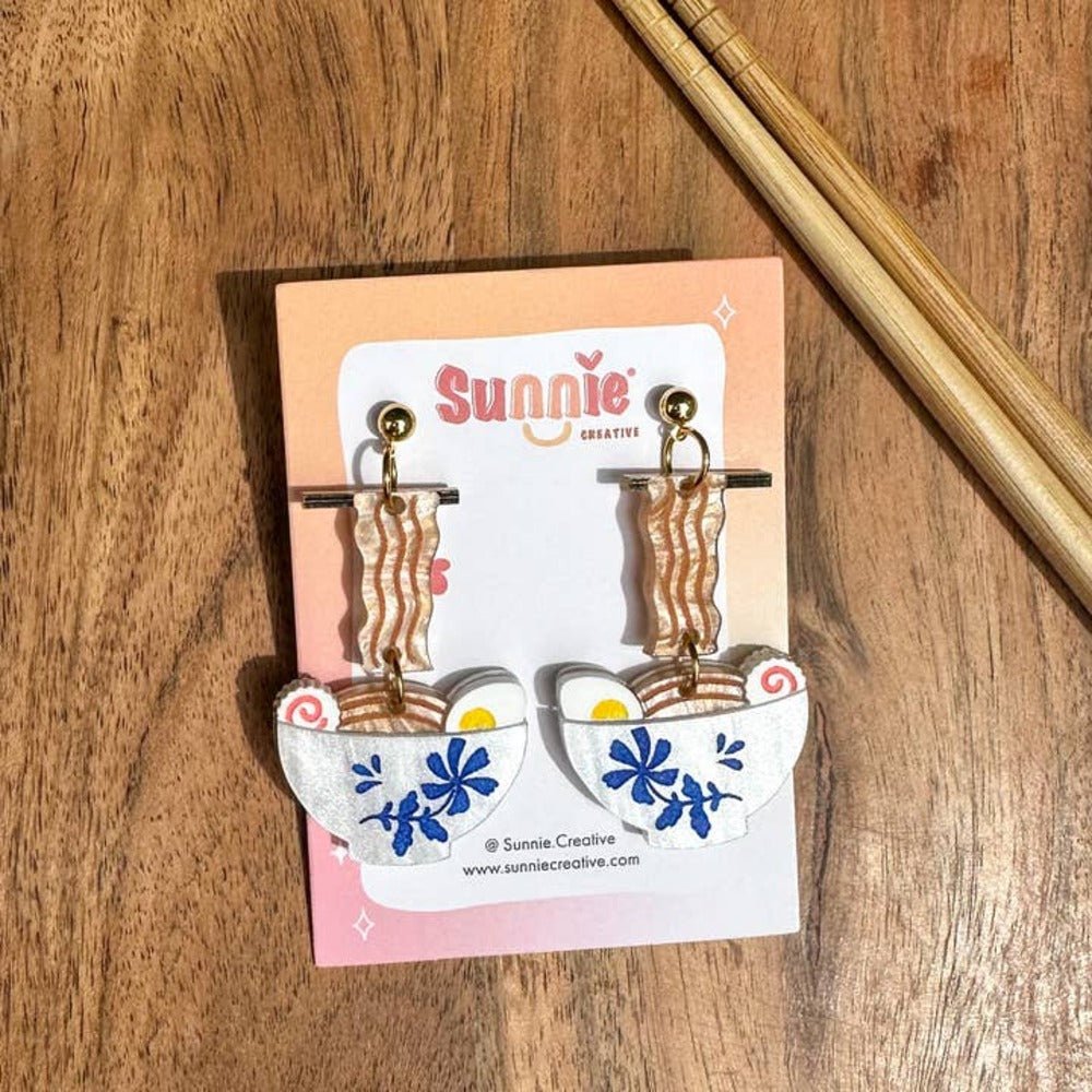 Ramen Acrylic Earrings Earrings and Accessories La Vie Bien Ramen Acrylic Earrings