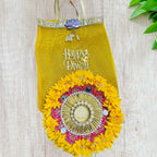 Rangoli Mat with Tissue Bag & Happy Diwali Cutout - Ready to Gift Diwali Gift La Vie Bien Rangoli Mat with Tissue Bag & Happy Diwali Cutout - Ready to Gift Diwali Gift
