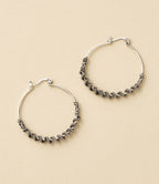 Rani Hoop Earrings - Silver Tone HME stock line La Vie Bien Rani Hoop Earrings - Silver Tone