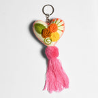 Rapture Embroidered Heart Love Handmade Key Chain | Zipper Pull - Mexico Zipper Pulls La Vie Bien Rapture Embroidered Heart Love Handmade Key Chain | Zipper Pull - Mexico