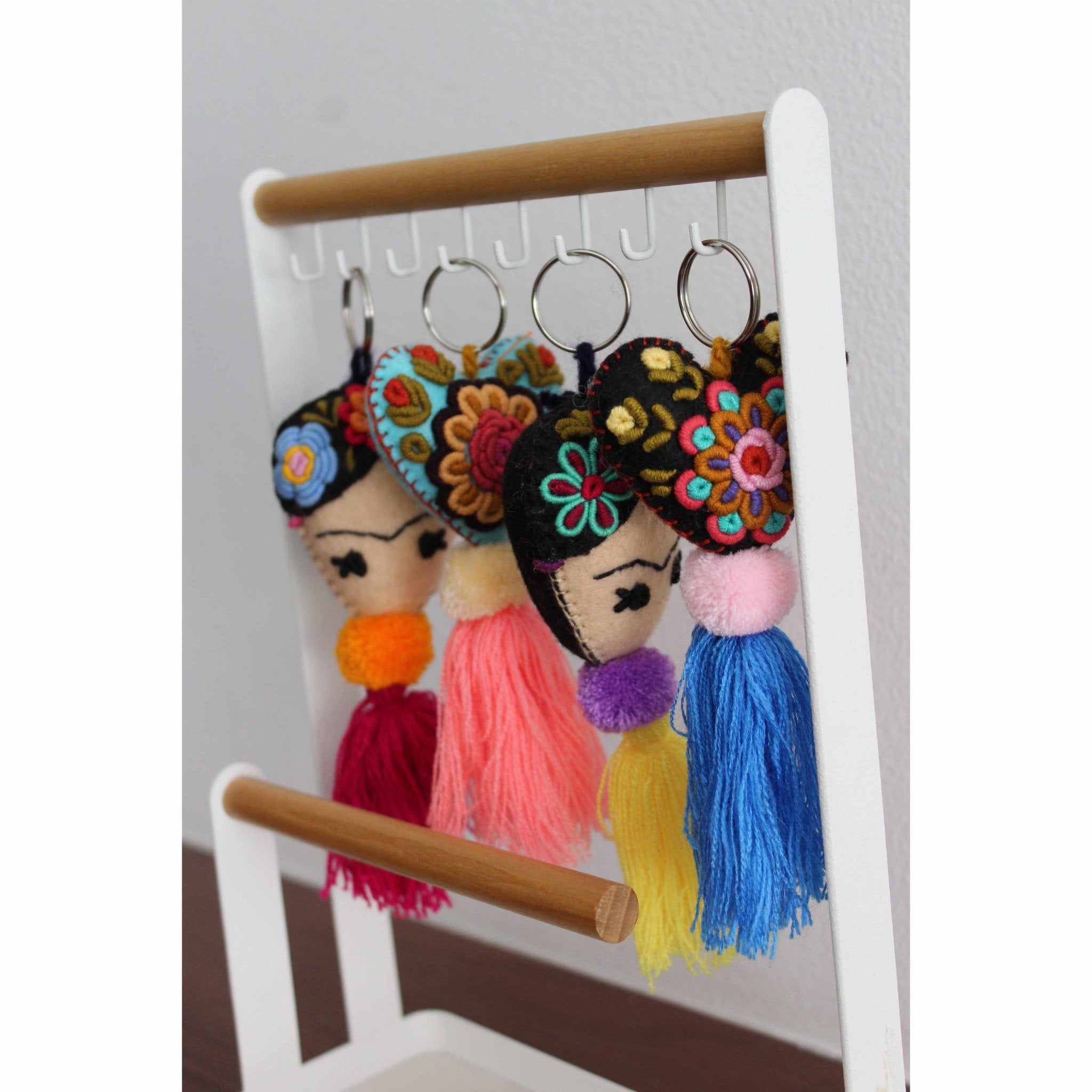 Rapture Embroidered Heart Love Handmade Key Chain | Zipper Pull - Mexico Zipper Pulls La Vie Bien Rapture Embroidered Heart Love Handmade Key Chain | Zipper Pull - Mexico