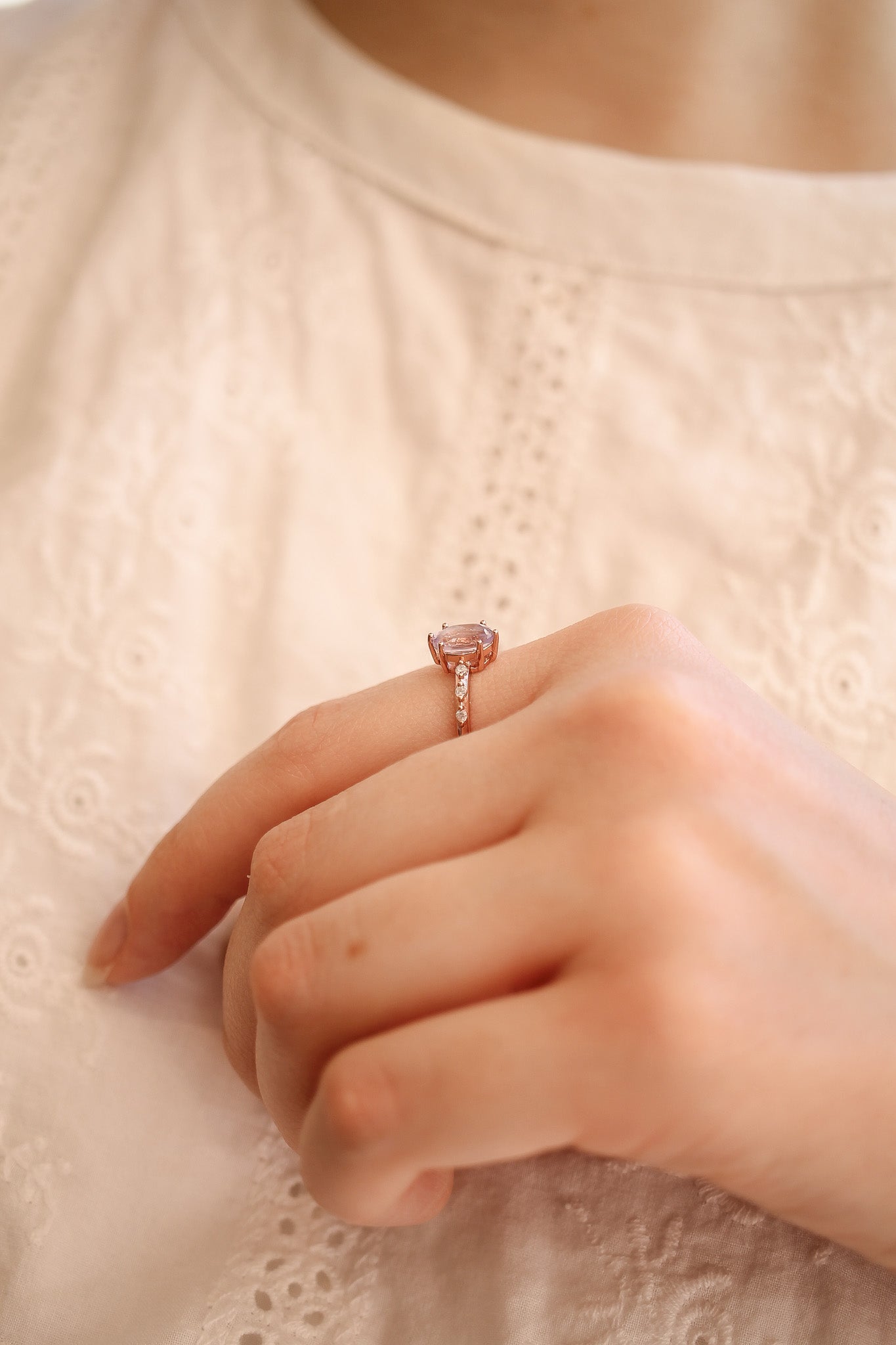 Rapunzel Ring in Lavender Quartz by Rose & Clay