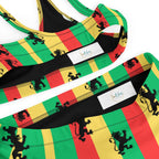 Rasta Reggae High Waisted Bikini All - Over Print Recycled High - Waisted Bikini La Vie Bien Rasta Reggae High Waisted Bikini