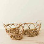 Rattan Fruit Basket - Wicker Table Basket set of 3 | LIKHÂ by LIKHÂ