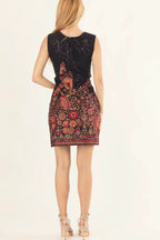 Ravina Black Short Dress with All-Over Sequins Embroidery by Raas