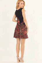Ravina Black Short Dress with All-Over Sequins Embroidery by Raas