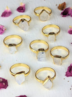 Raw Moonstone Bezel Ring by Ash & Rose