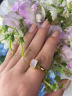 Raw Moonstone Bezel Ring by Ash & Rose