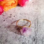 Raw Purple Amethyst Wire Wrapped Statement Ring Bridal Collection La Vie Bien Raw Purple Amethyst Wire Wrapped Statement Ring
