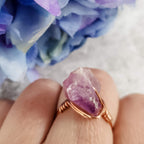 Raw Purple Amethyst Wire Wrapped Statement Ring Bridal Collection La Vie Bien Raw Purple Amethyst Wire Wrapped Statement Ring
