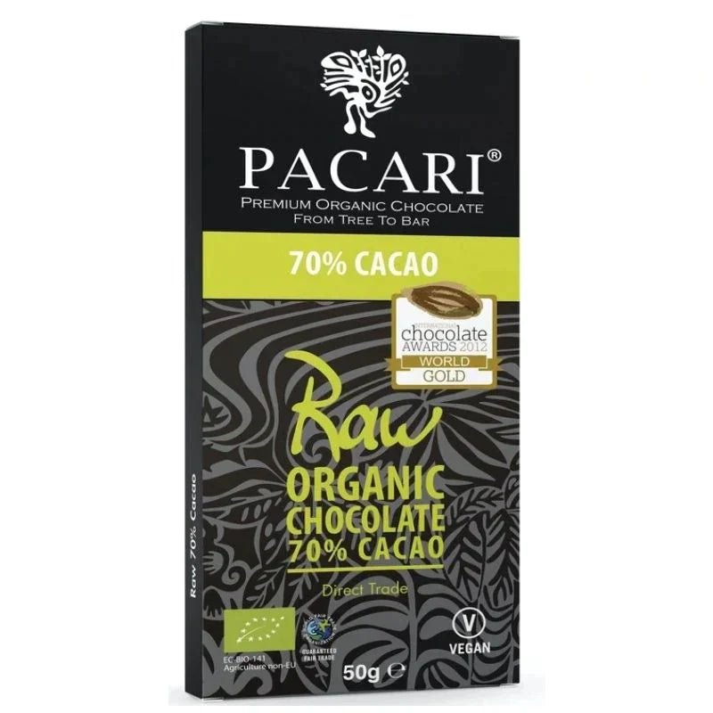 Raw Unroasted Organic Chocolate Bar 70% Chocolate La Vie Bien Raw Unroasted Organic Chocolate Bar 70%