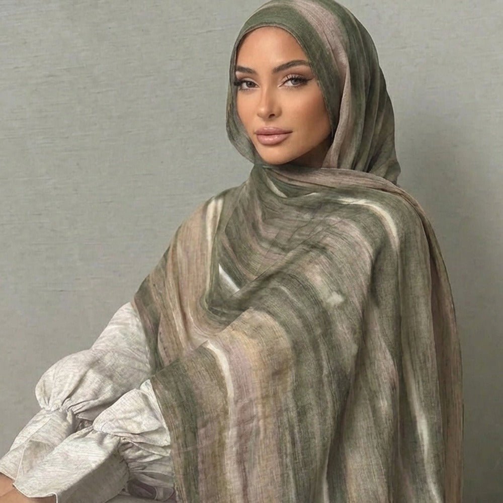 Rayon Gradient Tie-Dye Scarf | Rayon Gradient Hijab (MH216) La Vie Bien Rayon Gradient Tie-Dye Scarf | Rayon Gradient Hijab (MH216)