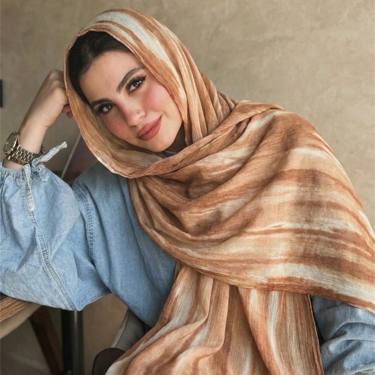 Rayon Gradient Tie-Dye Scarf | Rayon Gradient Hijab (MH216) La Vie Bien Rayon Gradient Tie-Dye Scarf | Rayon Gradient Hijab (MH216)
