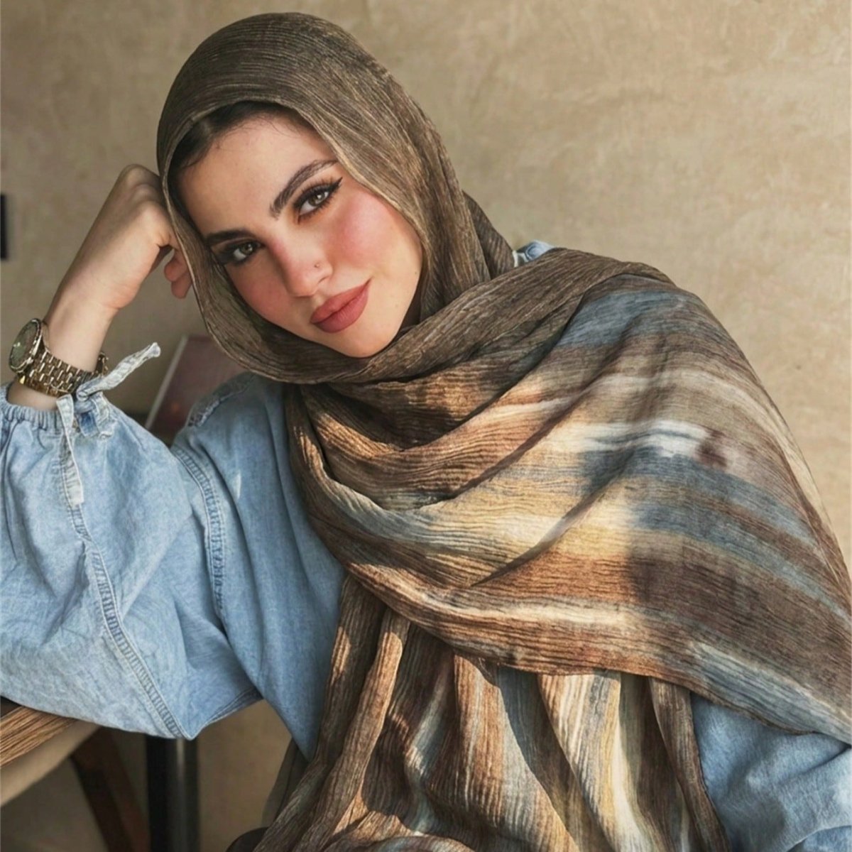 Rayon Gradient Tie-Dye Scarf | Rayon Gradient Hijab (MH216) La Vie Bien Rayon Gradient Tie-Dye Scarf | Rayon Gradient Hijab (MH216)