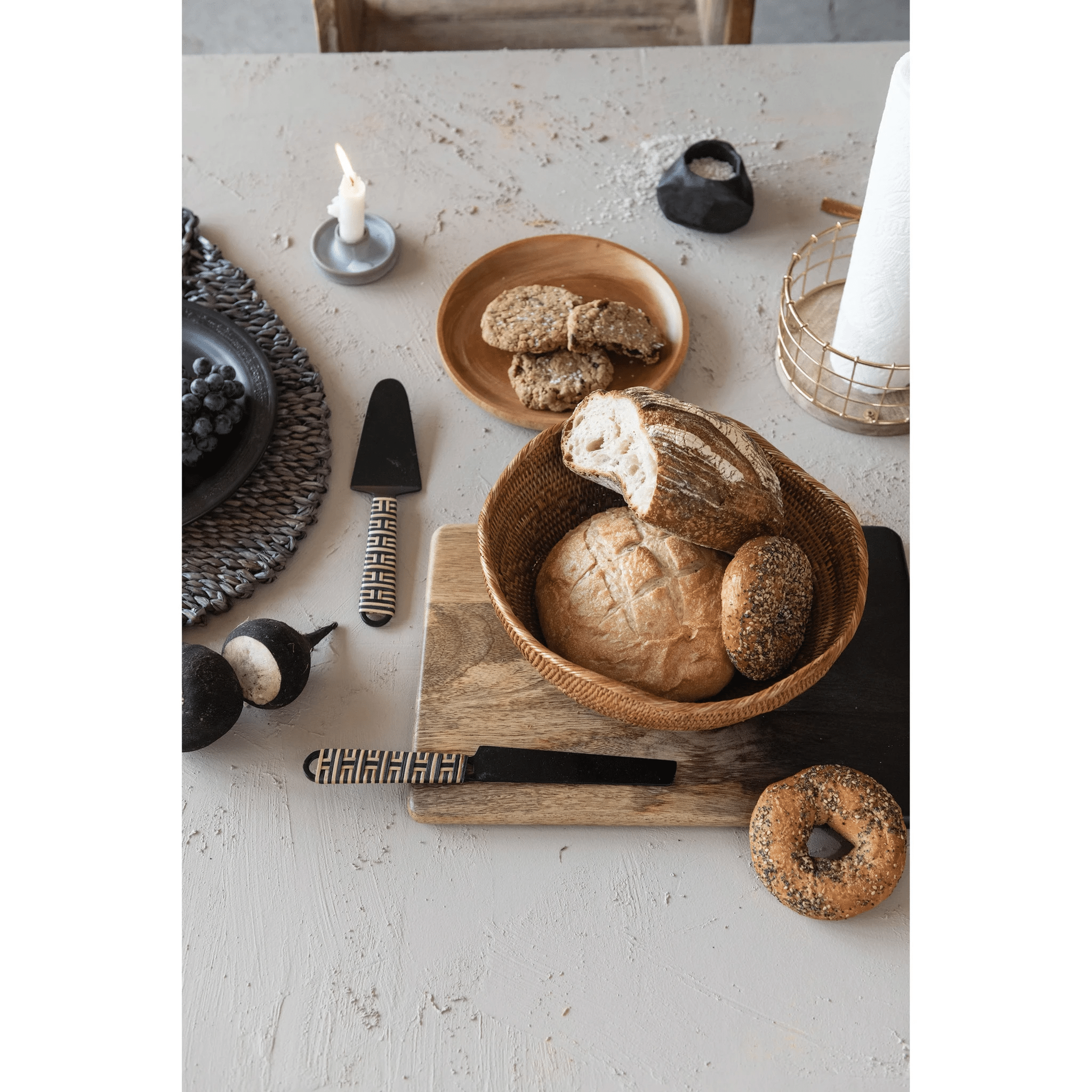 Reactive Glaze Stoneware Taper Candle Holders, Set of 2 by White Cliff Studio
