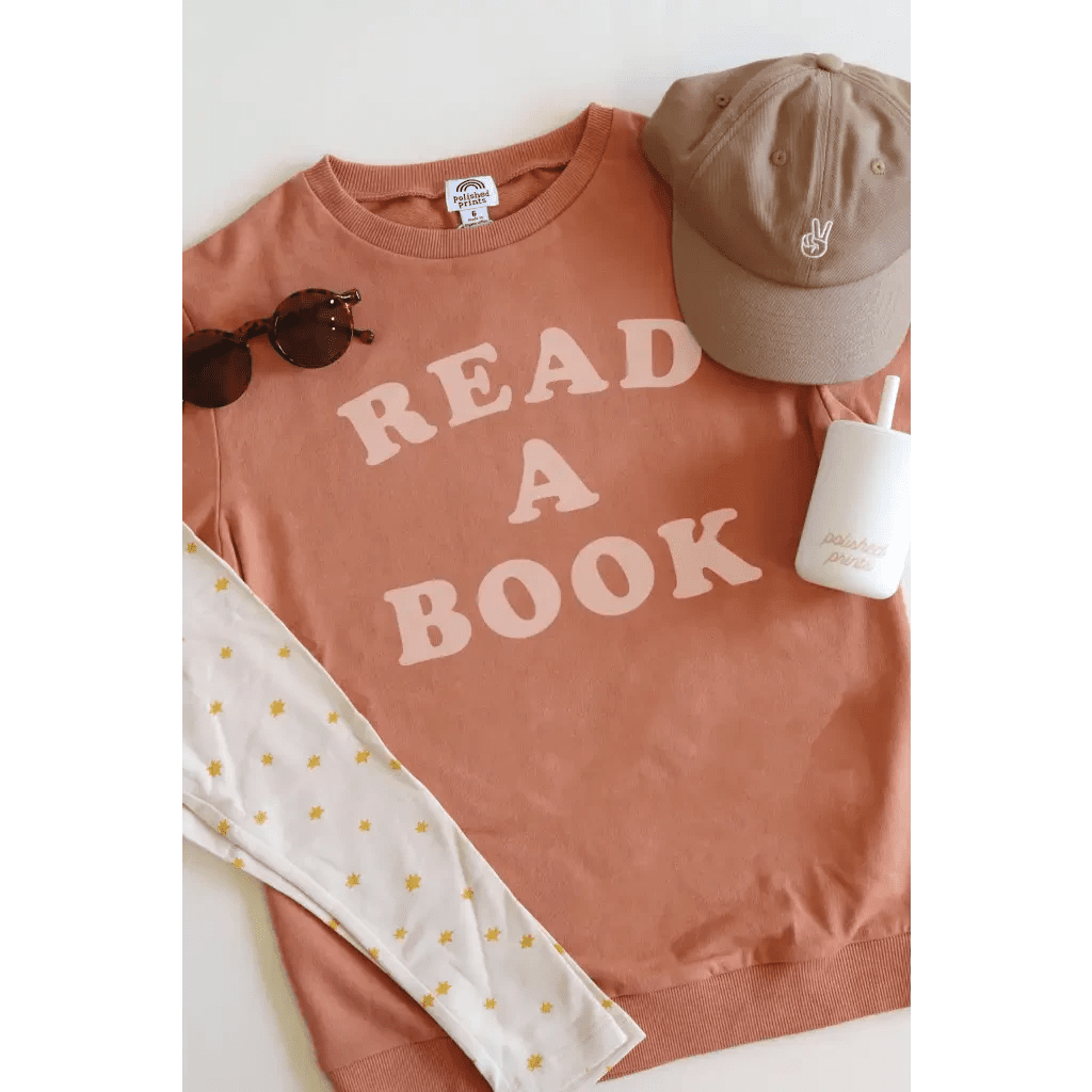 Read a Book Kids Pullover Sweatshirt by Polished Prints